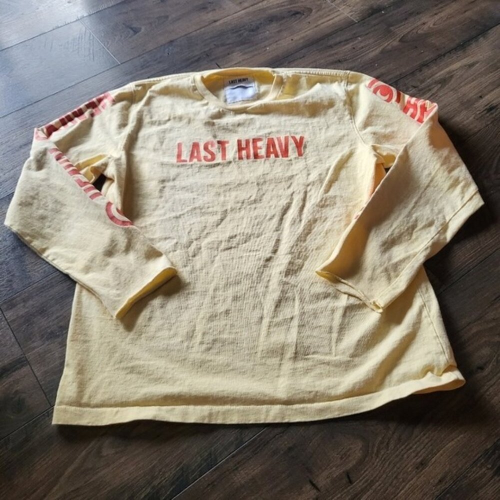 Last Heavy Yellow Double Sided Men Small Made in USA Heavy Duty Long Sleeve 0424 - Picture 2 of 8